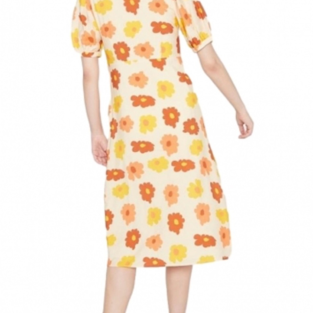 Wild Pony Floral Puff Sleeve Midi Sundress